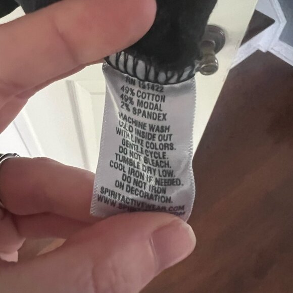 Spirit Jersey Nashville Waffle Knit Oversized Dolman Top Black Long Sleeve L - Picture 5 of 6